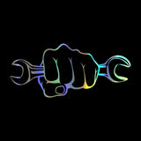 Mechanic Holding A Wrench